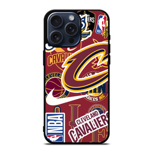 CLEVELAND CAVALIERS NBA STICKER BOMB iPhone 15 Pro Max Case Cover