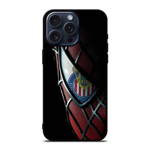 Club Deportivo Guadalajara SPYDERMAN iPhone 15 Pro Max Case Cover Club Deportivo Guadalajara SPYDERMAN iPhone 15 Pro Max Case Cover