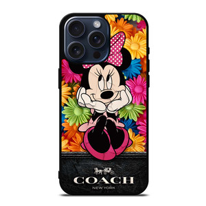 COACH MINNIE MOUSE FLOWER iPhone 15 Pro Max Case Cover COACH MINNIE MOUSE FLOWER iPhone 15 Pro Max Case Cover