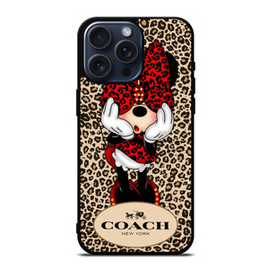 COACH MINNIE MOUSE LEOPARD iPhone 15 Pro Max Case Cover