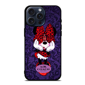 COACH MINNIE MOUSE PURPLE iPhone 15 Pro Max Case Cover