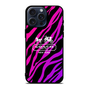 COACH NEW YORK BLACK VIOLET iPhone 15 Pro Max Case Cover