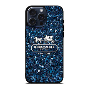 COACH NEW YORK BLUE STONE iPhone 15 Pro Max Case Cover COACH NEW YORK BLUE STONE iPhone 15 Pro Max Case Cover