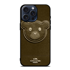 COACH NEW YORK BROWN BEAR iPhone 15 Pro Max Case Cover COACH NEW YORK BROWN BEAR iPhone 15 Pro Max Case Cover