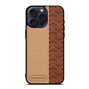 COACH NEW YORK BROWN LEATHER iPhone 15 Pro Max Case Cover COACH NEW YORK BROWN LEATHER iPhone 15 Pro Max Case Cover