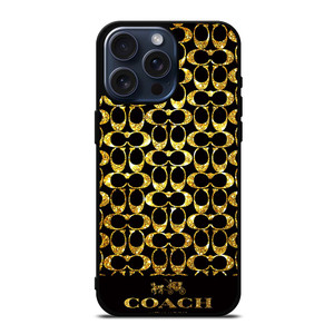 COACH NEW YORK GOLD iPhone 15 Pro Max Case Cover