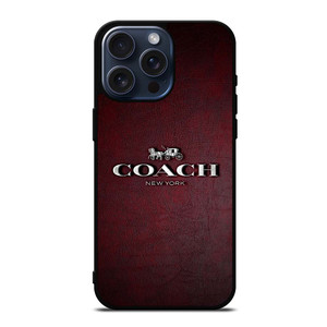 COACH NEW YORK LOGO LEATHER iPhone 15 Pro Max Case Cover COACH NEW YORK LOGO LEATHER iPhone 15 Pro Max Case Cover