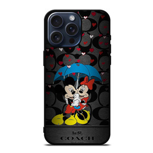 COACH NEW YORK MICKEY MINNIE MOUSE UMBRELLA iPhone 15 Pro Max Case Cover