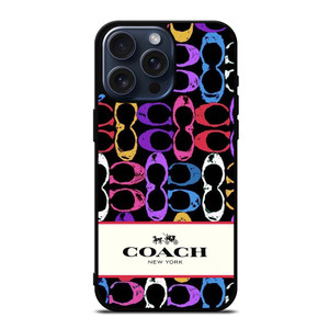 COACH NEW YORK PATTERN COLOR iPhone 15 Pro Max Case Cover