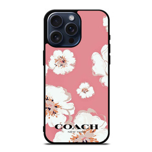COACH NEW YORK PINK FLOWER iPhone 15 Pro Max Case Cover COACH NEW YORK PINK FLOWER iPhone 15 Pro Max Case Cover