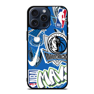 DALLAS MAVERICKS NBA STICKER BOMB iPhone 15 Pro Max Case Cover
