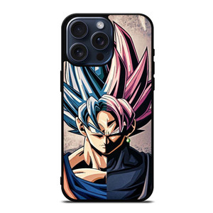 DRAGON BALL GOKU AND BLACK GOKU FACE iPhone 15 Pro Max Case Cover