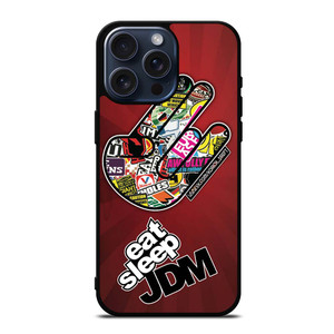 EAT SLEEP JDM LOGO iPhone 15 Pro Max Case Cover