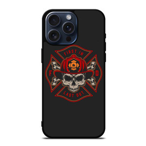 FIREFIGHTER FIREMAN SKULL LOGO iPhone 15 Pro Max Case Cover