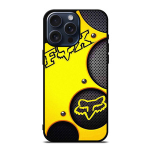 FOX RACING YELLOW METAL iPhone 15 Pro Max Case Cover