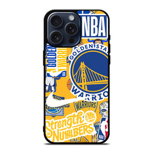GOLDEN STATE WARRIORS NBA STICKER BOMB iPhone 15 Pro Max Case Cover