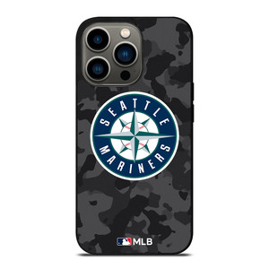 SEATTLE MARINERS BASEBALL BLACK CAMO iPhone 13 Pro Case Cover