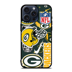 GREEN BAY PACKERS NFL STICKER BOMB iPhone 15 Pro Max Case Cover GREEN BAY PACKERS NFL STICKER BOMB iPhone 15 Pro Max Case Cover