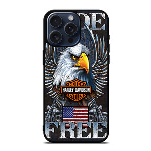 HARLEY DAVIDSON FREE RIDE EAGLE iPhone 15 Pro Max Case Cover