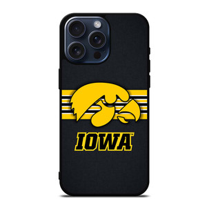 IOWA HAWKEYES STRIPE LOGO iPhone 15 Pro Max Case Cover