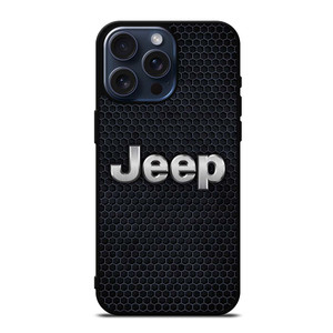 JEEP BLACK METAL LOGO iPhone 15 Pro Max Case Cover JEEP BLACK METAL LOGO iPhone 15 Pro Max Case Cover