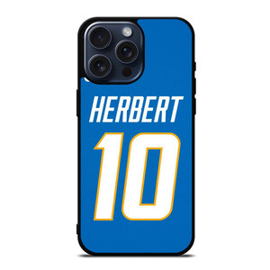 JUSTIN HERBERT LOS ANGELES CHARGERS NFL iPhone 15 Pro Max Case Cover