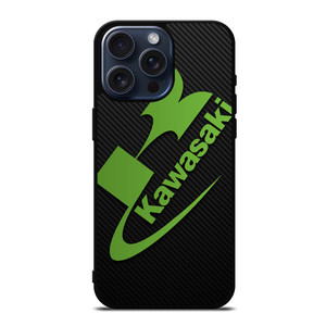 KAWASAKI MOTOR LOGO CARBON iPhone 15 Pro Max Case Cover
