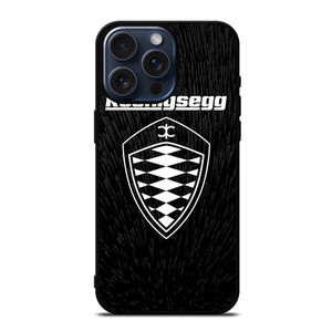 KOENIGSEGG LOGO BLACK PATTERN iPhone 15 Pro Max Case Cover