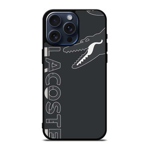LACOSTE CROCODILE ALL BLACK iPhone 15 Pro Max Case Cover