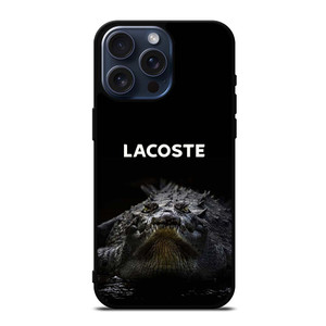 LACOSTE CROCODILE BLACK iPhone 15 Pro Max Case Cover
