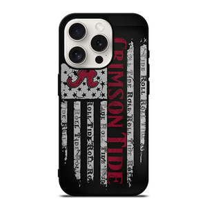 ALABAMA CRIMSON TIDE FLAG MLS iPhone 15 Pro Case Cover ALABAMA CRIMSON TIDE FLAG MLS iPhone 15 Pro Case Cover