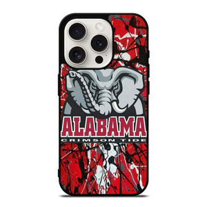 ALABAMA CRIMSON TIDE SPLASHED LOGO iPhone 15 Pro Case Cover ALABAMA CRIMSON TIDE SPLASHED LOGO iPhone 15 Pro Case Cover