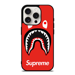 BAPE SHARK SUPREME RED iPhone 15 Pro Case Cover BAPE SHARK SUPREME RED iPhone 15 Pro Case Cover