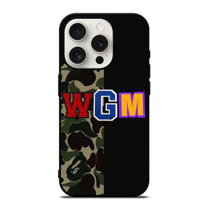 BAPE WGM CAMO iPhone 15 Pro Case Cover