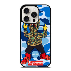 BATHING APE SUPREME SHARK CAMO iPhone 15 Pro Case Cover BATHING APE SUPREME SHARK CAMO iPhone 15 Pro Case Cover