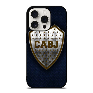 BOCA JUNIORS FC METAL LOGO iPhone 15 Pro Case Cover