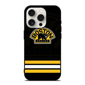 BOSTON BRUINS LOGO STRIPED iPhone 15 Pro Case Cover BOSTON BRUINS LOGO STRIPED iPhone 15 Pro Case Cover