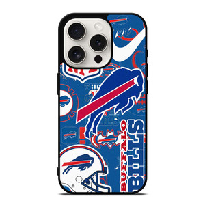 BUFFALO BILLS NFL STICKER BOMB iPhone 15 Pro Case Cover BUFFALO BILLS NFL STICKER BOMB iPhone 15 Pro Case Cover