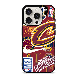 CLEVELAND CAVALIERS NBA STICKER BOMB iPhone 15 Pro Case Cover