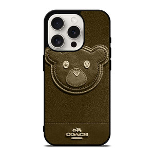 COACH NEW YORK BROWN BEAR iPhone 15 Pro Case Cover COACH NEW YORK BROWN BEAR iPhone 15 Pro Case Cover
