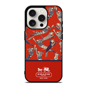 COACH NEW YORK DOG PARTY iPhone 15 Pro Case Cover COACH NEW YORK DOG PARTY iPhone 15 Pro Case Cover