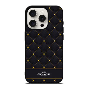 COACH NEW YORK GOLD PATTERN iPhone 15 Pro Case Cover