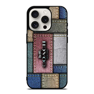 COACH NEW YORK LOGO JEANS  iPhone 15 Pro Case Cover COACH NEW YORK LOGO JEANS  iPhone 15 Pro Case Cover