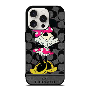 COACH NEW YORK MINNIE MOUSE iPhone 15 Pro Case Cover COACH NEW YORK MINNIE MOUSE iPhone 15 Pro Case Cover