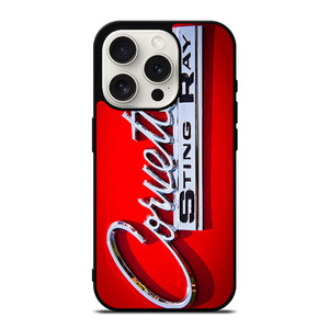 CORVETTE STINGRAY RED EMBLEM iPhone 15 Pro Case Cover