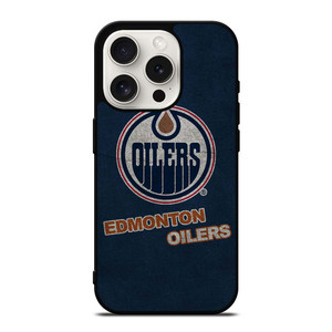 EDMONTON OILERS LOGO BLUE SUEDE iPhone 15 Pro Case Cover