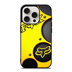 FOX RACING YELLOW METAL iPhone 15 Pro Case Cover