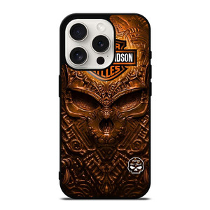 HARLEY DAVIDSON SKULL METAL MOTOR iPhone 15 Pro Case Cover