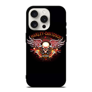 HARLEY DAVIDSON WING SKULL LOGO iPhone 15 Pro Case Cover