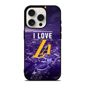 I LOVE LA LAKERS NBA LOGO iPhone 15 Pro Case Cover